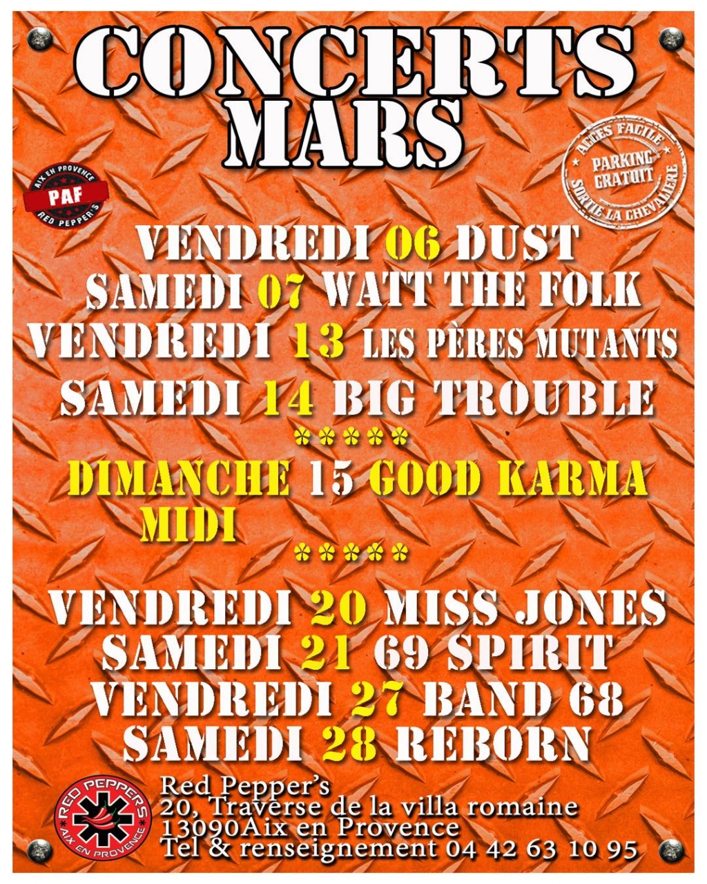 Concerts - Red Pepper's - Restaurant Aix En Provence - restaurant Américain AIX-EN-PROVENCE