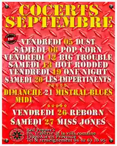 Concerts - Red Pepper's - Restaurant Aix En Provence - Restaurant terrasse Aix
