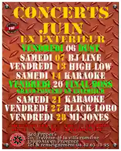 Concerts - Red Pepper's - Restaurant Aix En Provence - manger a AIX-EN-PROVENCE