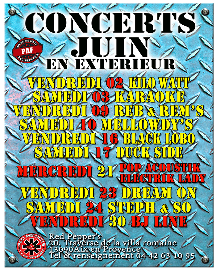 Concerts - Red Pepper s - Restaurant Aix En Provence