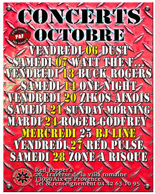 Concerts - Red Pepper s - Restaurant Aix En Provence